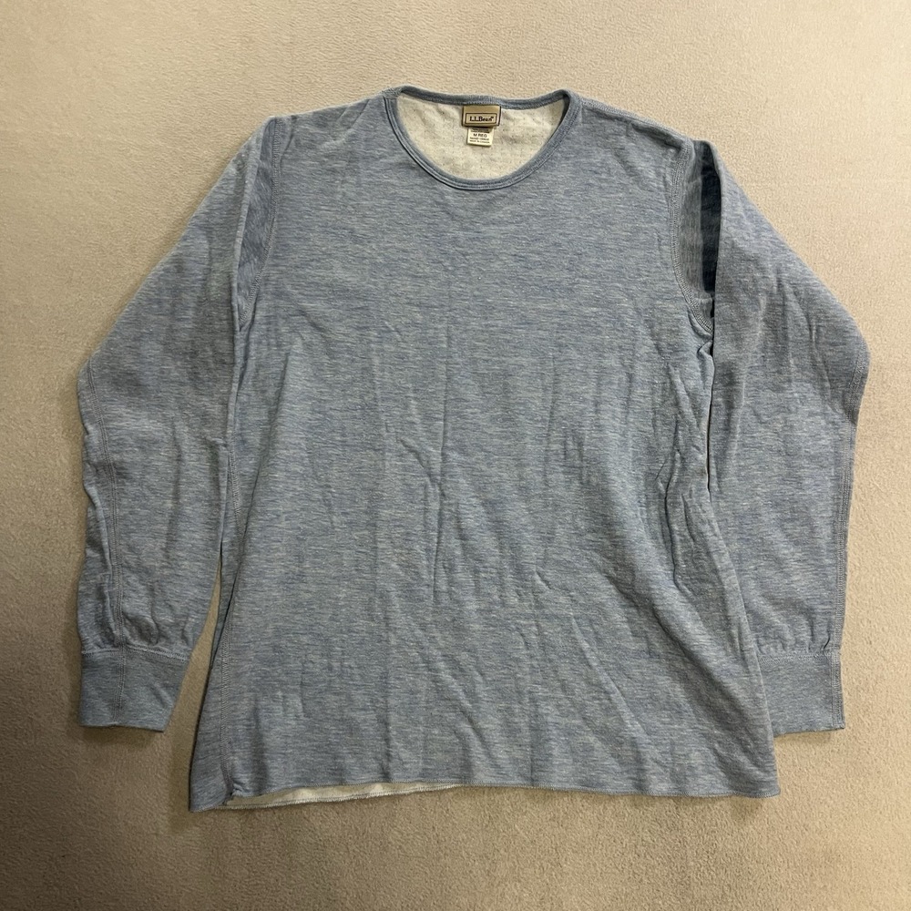 Vintage L.L. Bean Shirt Men's Size Medium Wool Blend Lightweight Long Sleeve